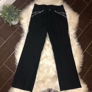 Lawman black western blinged out denim sz 3
